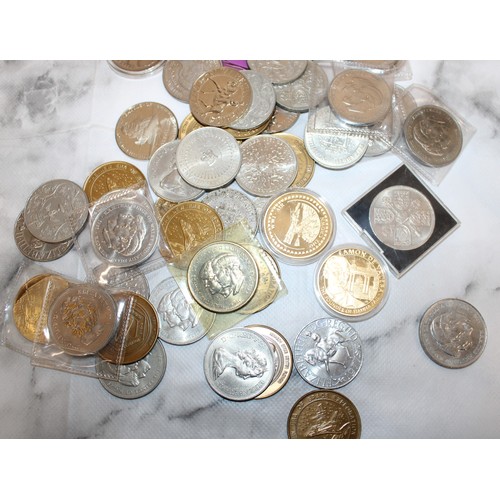 330 - Quantity Of Collectable Coins/Tokens Inc- Commemorative/Tokens/Baby's First Treasure/American Commem... 