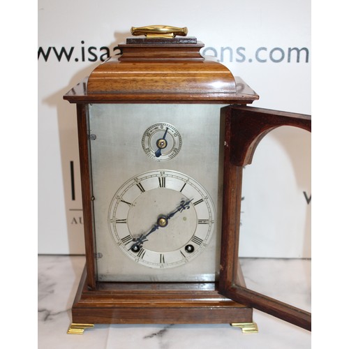 38 - Winterhalder & Hofmeier Mantle Clock With Key Height-28.5cm  20cm Wide x 16cm 
Collection Only