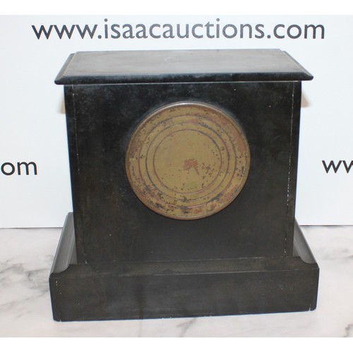 39 - Slate Marble Mantle Clock Untested Height-26cm 28cm Wide x 15cm
Untested
COLLECTION ONLY