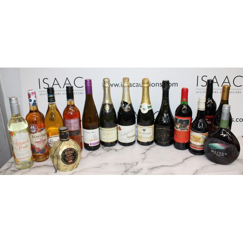 207 - Selection Of Alcohol Inc- Wines/Brut/Coffee Liqueur/Etc
Collection Only