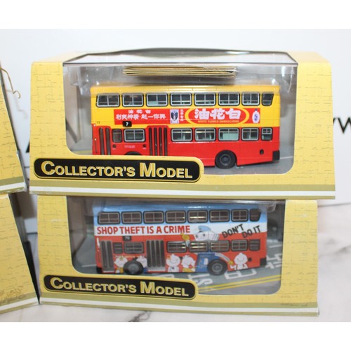 883 - 4 x Boxed C'SM Die-Cast Buses