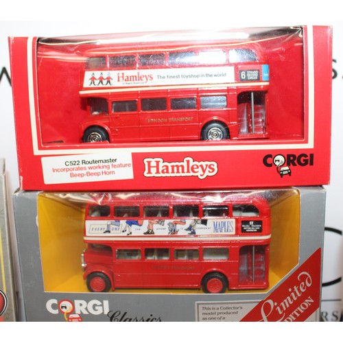 884 - 7 x Boxed Die-Cast Buses Inc- Corgi/Exclusive First Editions