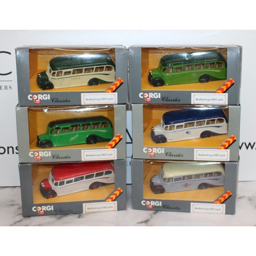 885 - Six Boxed Die-Cast Corgi Classics Coaches