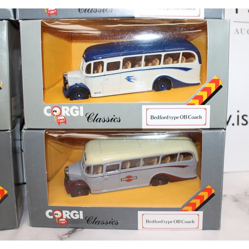 885 - Six Boxed Die-Cast Corgi Classics Coaches