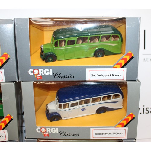 885 - Six Boxed Die-Cast Corgi Classics Coaches