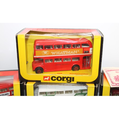 886 - 10 x Boxed Die-Cast Corgi Buses