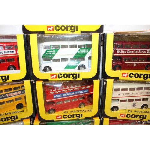 886 - 10 x Boxed Die-Cast Corgi Buses