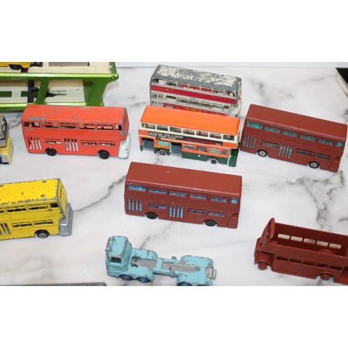 903 - Quantity Of Play Worn Various Conditions Dinky Toys/Corgi/Etc Buses/Coaches/Trucks