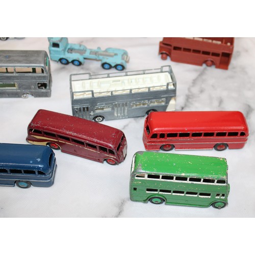 903 - Quantity Of Play Worn Various Conditions Dinky Toys/Corgi/Etc Buses/Coaches/Trucks