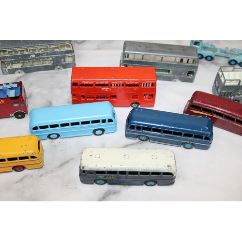 903 - Quantity Of Play Worn Various Conditions Dinky Toys/Corgi/Etc Buses/Coaches/Trucks