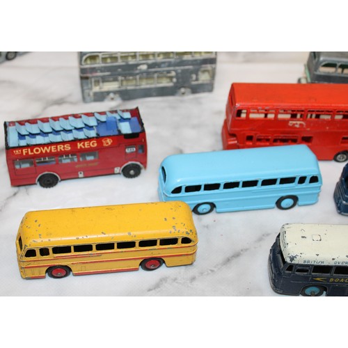 903 - Quantity Of Play Worn Various Conditions Dinky Toys/Corgi/Etc Buses/Coaches/Trucks