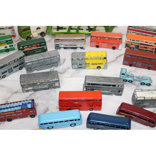 903 - Quantity Of Play Worn Various Conditions Dinky Toys/Corgi/Etc Buses/Coaches/Trucks