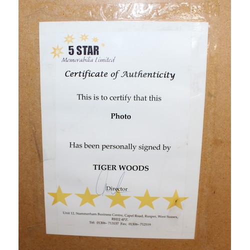 650 - A Collectable Signed Framed Picture Of Tiger Woods With A Certificate Of Authenticity 34cmx44cm
COLL... 