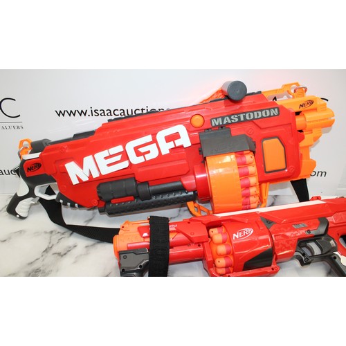 907 - One MEGA MASTODON NERF GUN & One MEGA ROTOFURY NERF GUN