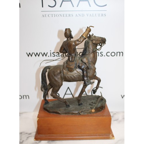 18 - The Franklin Mint Spirit Of The Confederacy Limited Edition Bronze By Jim Ponter Height-33.5CM With ... 