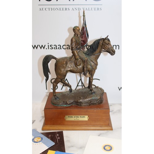 19 - The Franklin Mint Pride Of The South By Jim Ponter Bronze Limited Edition Height 37cm With Certifica... 