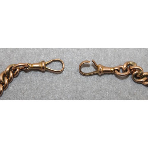 622 - Stamped 375 9 Carat Gold Watch Chain Total Weight 55.79g