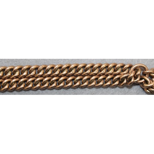 622 - Stamped 375 9 Carat Gold Watch Chain Total Weight 55.79g