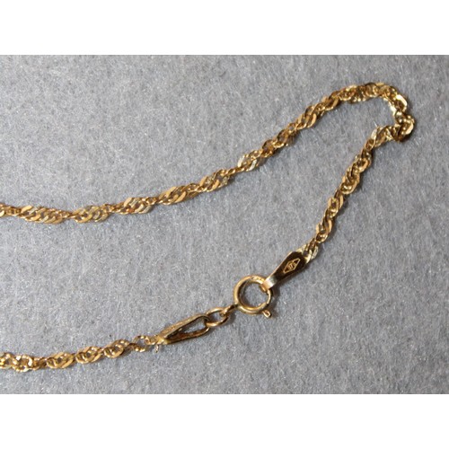 628 - Stamped 375 Gold Necklace Total Weight 1.71g