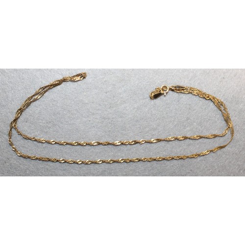 628 - Stamped 375 Gold Necklace Total Weight 1.71g