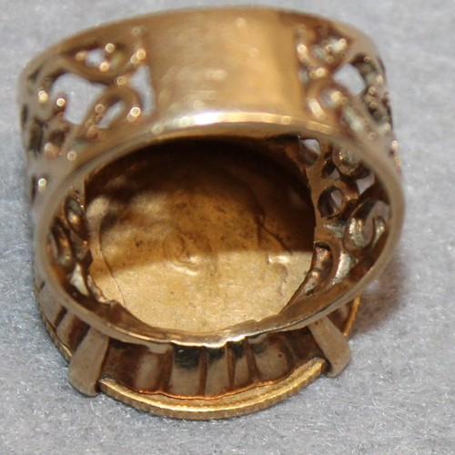 631 - 1908 Half Sovereign Ring Total Weight 9.87g Size R