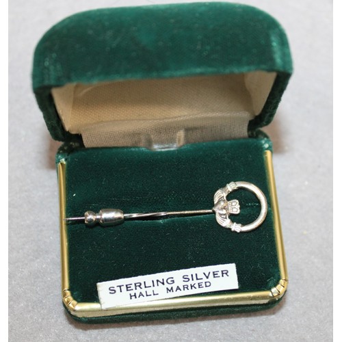 555 - Boxed Sterling Silver Hallmarked Pin Brooch