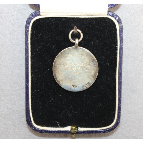 556 - Silver Hallmarked Enamelled Medal In Box