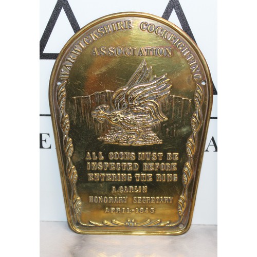 920 - 8 x Brass Collectable Plaques