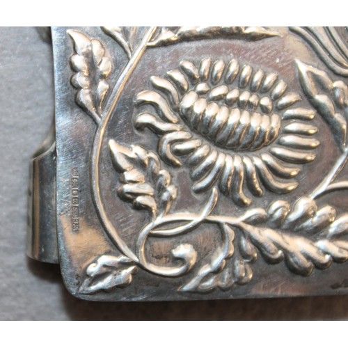 563 - Decorative Small Silver Hallmarked Note Book & Pencil