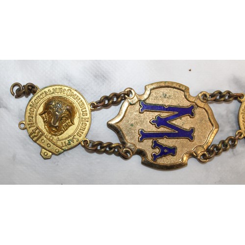 156 - Collectable Vintage Masonic Decorative Belt Pieces