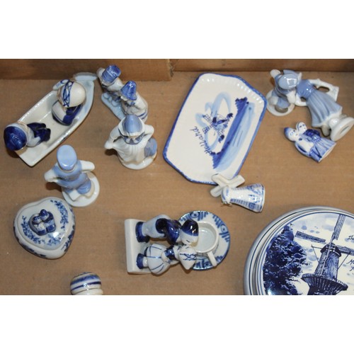 158 - A Selection Of Mainly Dutch Collectable Blue Ceramic Items 
COLLECTION ONLY