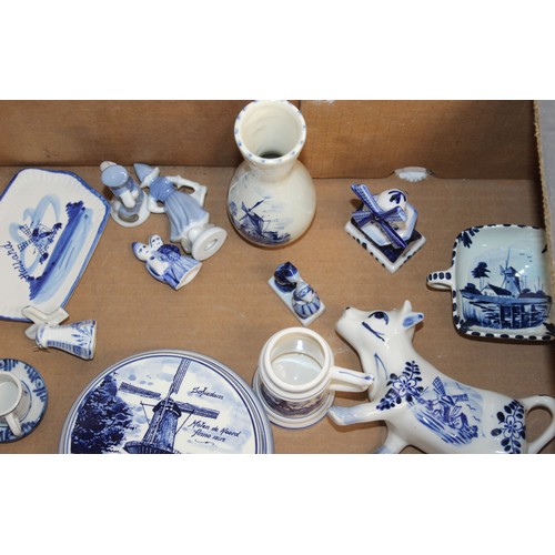 158 - A Selection Of Mainly Dutch Collectable Blue Ceramic Items 
COLLECTION ONLY