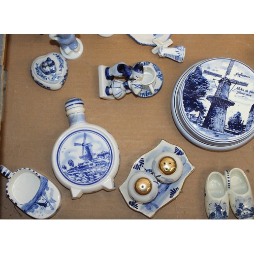 158 - A Selection Of Mainly Dutch Collectable Blue Ceramic Items 
COLLECTION ONLY