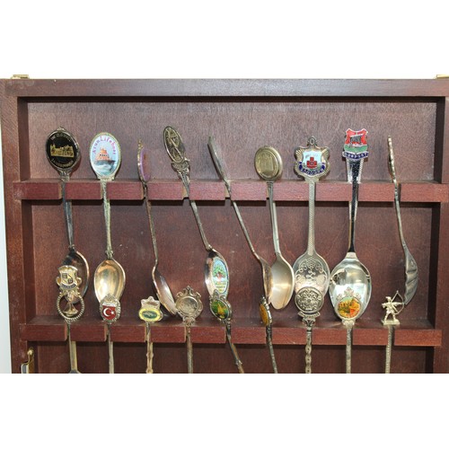 160 - A Large Selection Of Collectable Spoons Most In Display Cases  And Other
Dimensions 43cm x 30cm
COLL... 