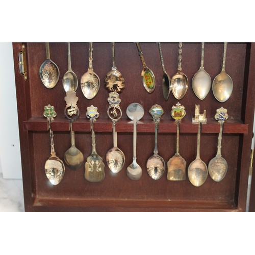 160 - A Large Selection Of Collectable Spoons Most In Display Cases  And Other
Dimensions 43cm x 30cm
COLL... 