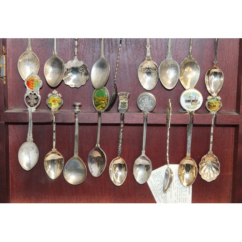 160 - A Large Selection Of Collectable Spoons Most In Display Cases  And Other
Dimensions 43cm x 30cm
COLL... 