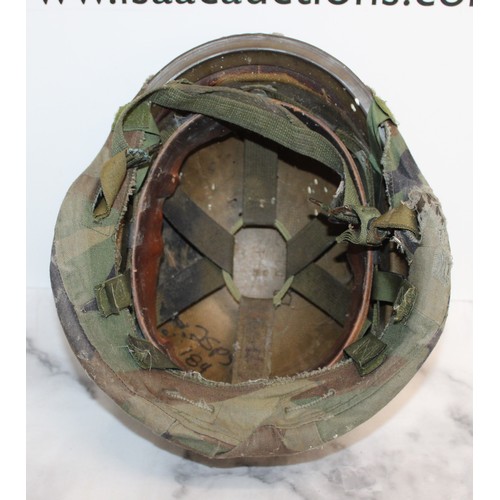 434 - Vintage USA Military Helmet With Liner