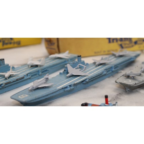 917 - A Selection Of Collectable Tri-ang Model Ships Inc: Aircraft Carriers, Royal Yachts,Tug Boats And So... 