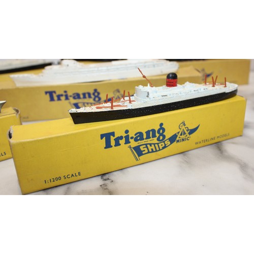 919 - A Selection Of Boxed Collectable Tri-ang Model Ships