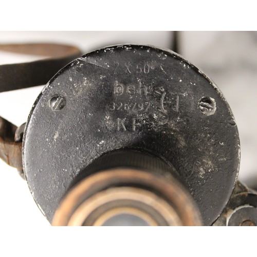 444 - Genuine WWII German Binoculars with Makers Marks