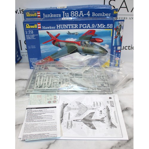 922 - 3 x Boxed REVELL Military Aircraft Model Kits Boxes Are Damaged