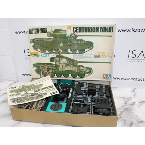 923 - 1 x Boxed Tamiya 1:25 Scale Centurion Mk III Model Tank Kit