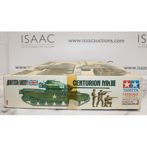 923 - 1 x Boxed Tamiya 1:25 Scale Centurion Mk III Model Tank Kit