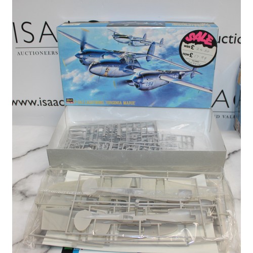 689 - 4 x Boxed HASEGAWA & HALES Military Aircraft Models