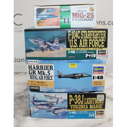 689 - 4 x Boxed HASEGAWA & HALES Military Aircraft Models