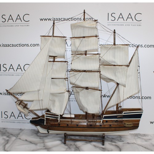 20 - Wooden Ship On Stand Length 73cm Height 82cm
COLLECTION ONLY