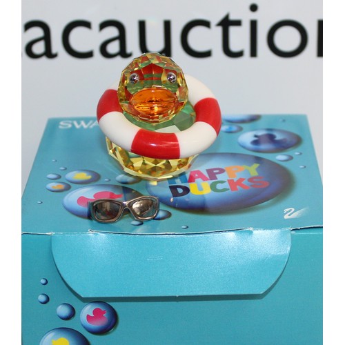 31 - Boxed Swarovski Crystal Happy Duck Sunny Sam...