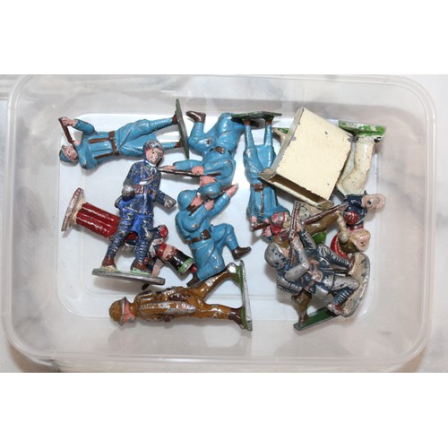 701 - Mixed Metal Military Figures - Various Manufacturers and Conditions. Includes Cowboys and Indians