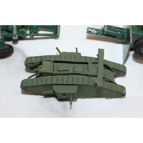 702 - Military Metal Soldiers and Field Guns / Tanks ( Some Britains) - Used Conditions