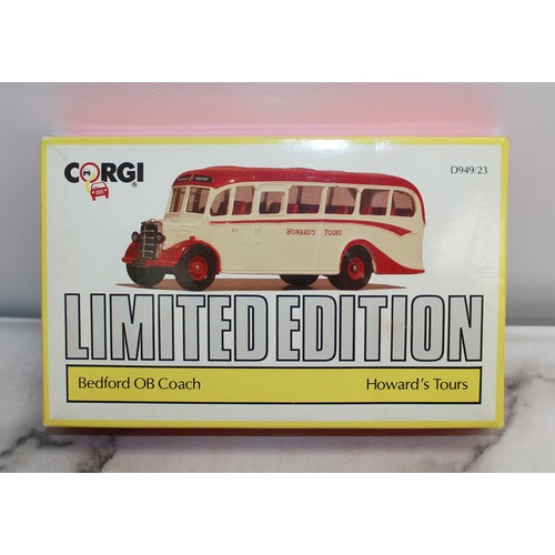 711 - Boxed CORGI Limited Edition Bedford OB Coach Howard's Tours D949/23